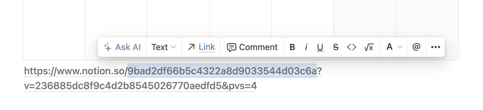 Extract database ID